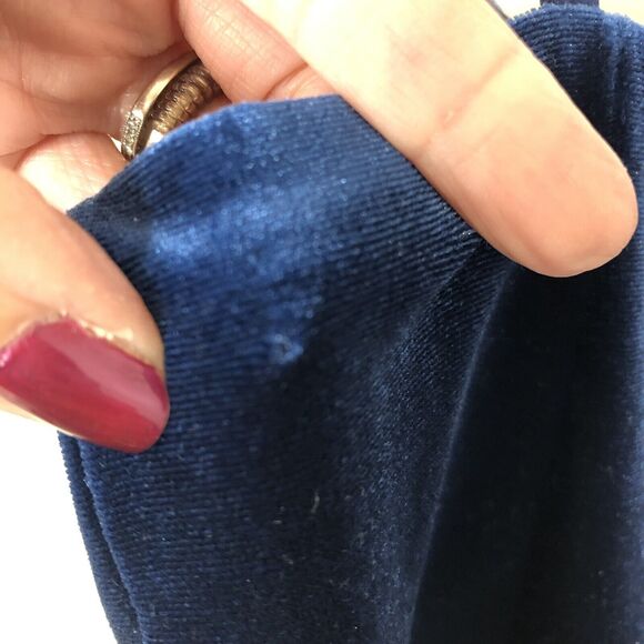 Express NWT Women's Blue Crushed Velvet Peplum Cami Tank Size Small - Picture 8 of 8